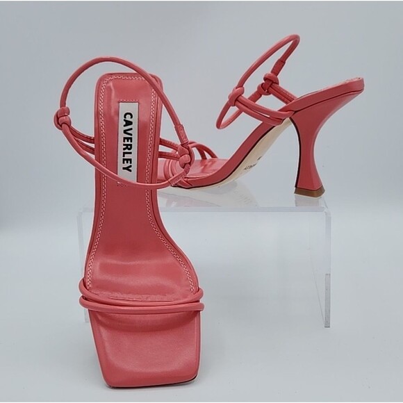 Anthropologie Kolt Caverly Flamingo Heel Pumps Strappy Sandals US 7.5 EU Size 38 - Picture 1 of 7